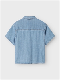 NAME IT Kortærmet Denim Skjorte Felix Light Blue Denim